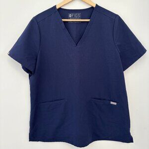 Figs Technical Collection Scrub Top, Navy, Size XL
